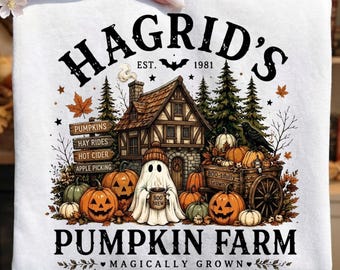 Haunted Pumpkin Farm PNG | Spooky Ghost Autumn Farmhouse | Pumpkin Patch Shirt Design | Digital Download