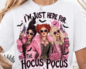 Funny Doll Face PNG | Just Here for the Hocus Pocus | Halloween Shirt Design | Digital Download