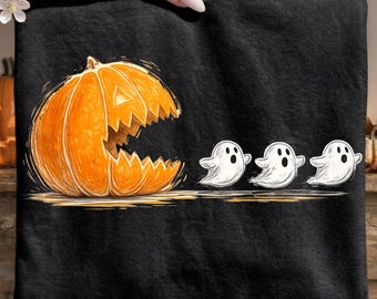Ghost Pumpkin Sweatshirt | Funny Halloween Ghost Shirt | Spooky Fall Crewneck | Cute Autumn Gift