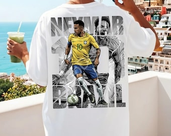 Neymar Soccer Graphic PNG | Football Shirt Design | Sublimation & DTF Transfer | Instant Download