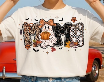 Halloween Mama Ghost SVG, Spooky Mom Shirt Design, Cricut Cut File, Silhouette