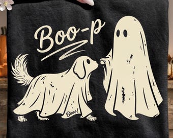 Ghost Dog Halloween PNG, Spooky Puppy Shirt Design, Dog Lover Digital Download