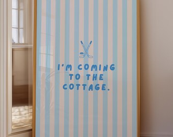 Heated Rivalry Quote Poster, I'm Coming to the Cottage, Hollanov Queer Hockey Romance Art (Digital Download)