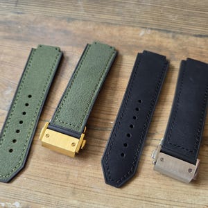 26x19mm Band for Hublot Big Bang & Classic Fusion - Suede Leather on Rubber
