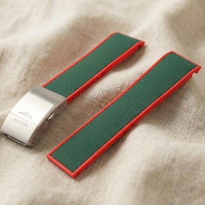 Canvas & Rubber Strap for Longines Conquest/HydroConquest L3 Watch - 21mm