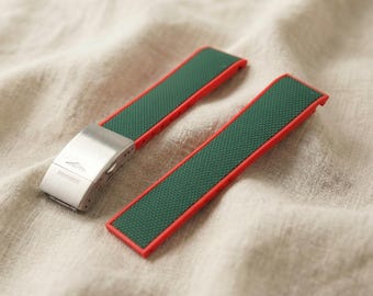 Canvas en rubberen band voor Longines Conquest/HydroConquest L3-horloge: 21 mm