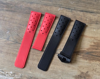 22 mm rubberen band voor Tag Heuer Carrera/Formula 1 - ademend ontwerp