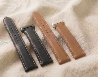 Leren band voor Omega Seamaster/Speedmaster/DeVille: 20/21 mm