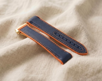 Rubber & Canvas Band for Omega Seamaster 300/Speedmaster - 20mm/22mm