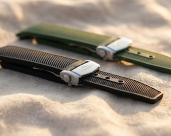 FKM rubberen band voor Longines Hydroconquest L3-serie - 21 mm gebogen uiteinde