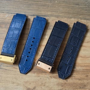 Leather on Rubber Strap for Hublot Big Bang & Classic Fusion - 26x19mm