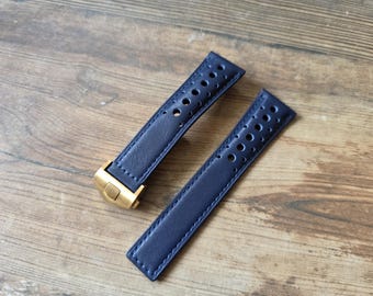 22mm Leather Strap for Tag Heuer Carrera/Monaco/Heritage Series