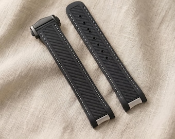 Elastiekje voor Omega Seamaster Aqua Terra AT150 - 20 mm gebogen uiteinde