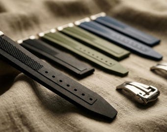 Pasek gumowy FKM do zegarka Longines Conquest L3 - 21 mm/22 mm