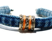 Blue Jean Bracelet with Euro Beads