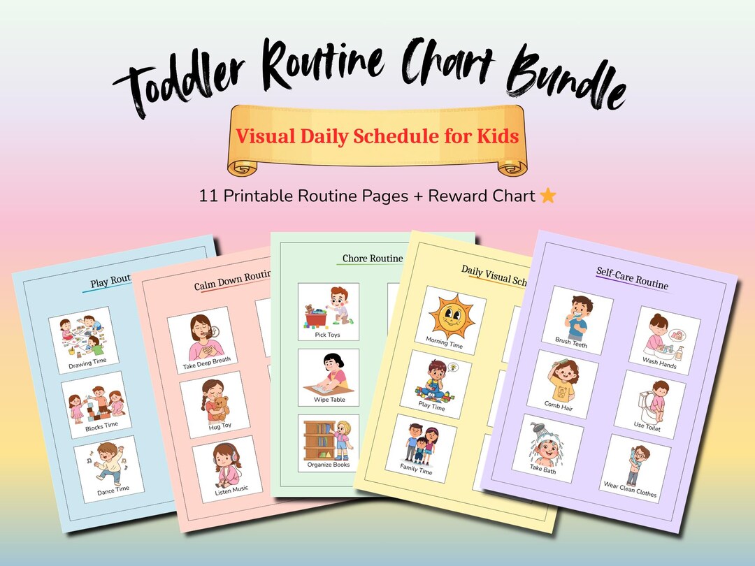 Visual Daily Routine for Kids, Planners, Printable Pdf - Etsy