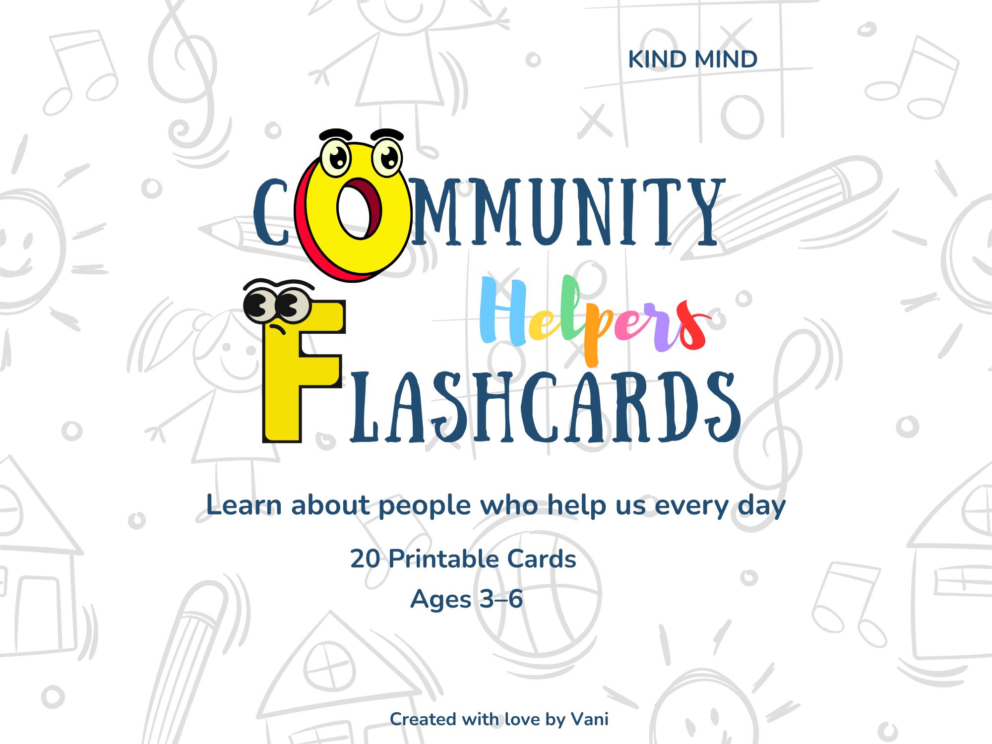 Community Helpers Flashcards, 5x7