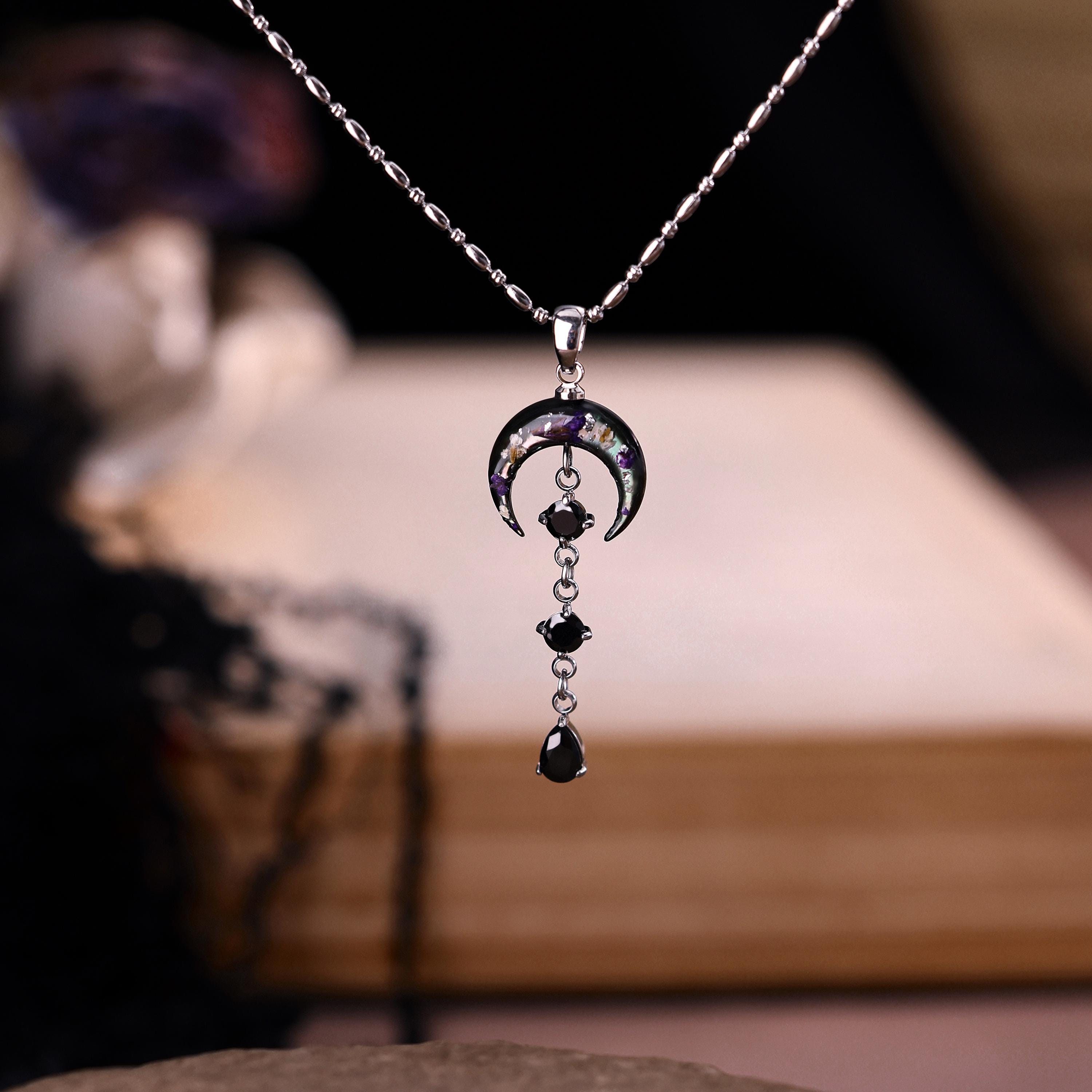 Flower Moon Pendant - Etsy