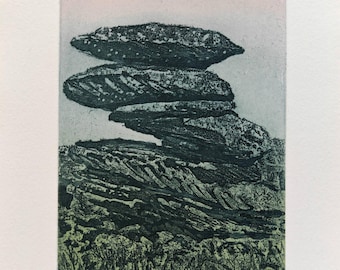Experimental etching of a Dartmoor Tor