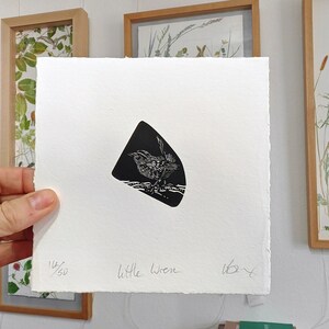 Little Wren Wood Engraing. Original print. Small bird image 7