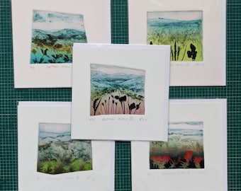 Pack of 5 Greeting cards. Dartmoor notelets