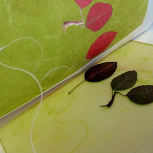 Spring green with red leaves. Monotype pear leaves. image 4