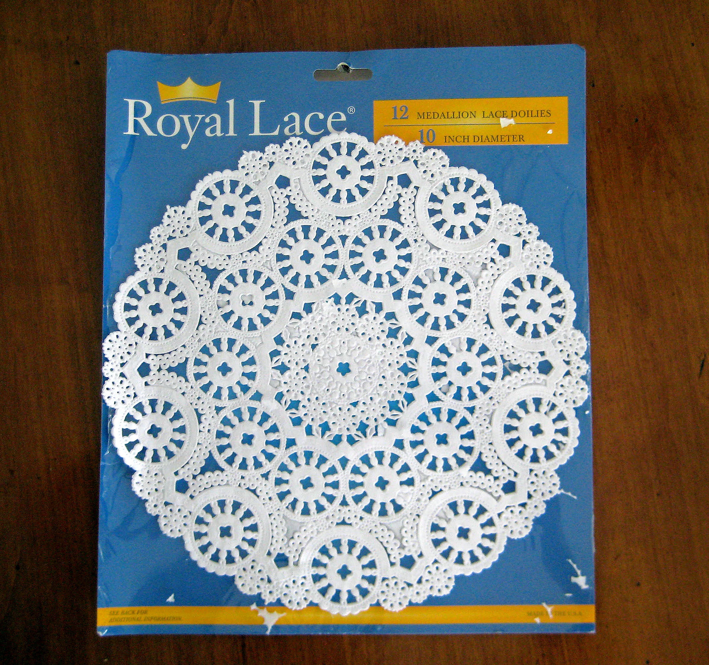 Vintage 10 White Royal Lace Paper Doilies 1 Pkg of 12 Etsy
