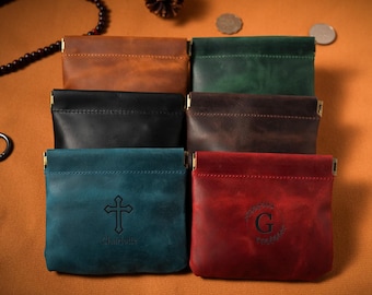 Leder Rosenkranz Beutel, personalisierte handgefertigte Vintage Gebetskette Etui, katholisches Geschenk