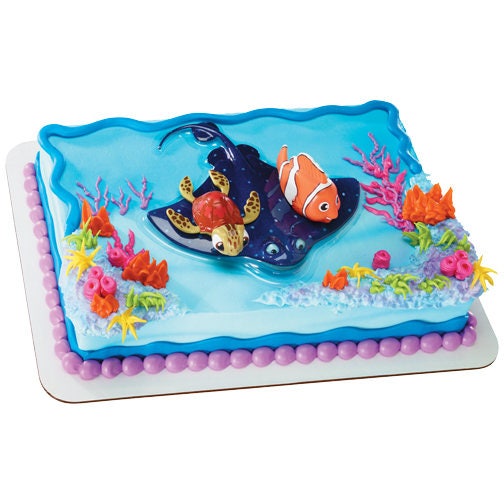 Finding Nemo And Squirt Decorate Your Own Cake Cake Toppers Etsy