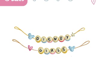 Diseño de bordado de Disney Girls, archivo de bordado vintage de Disney Friends, mejores amigas de Disney, viaje familiar, viaje de Disney Girls, Daisy y Minnie