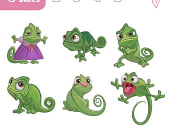 Pakiet projektów haftu Pascal Chameleon, splątane wzory haftu, natychmiastowe pobranie