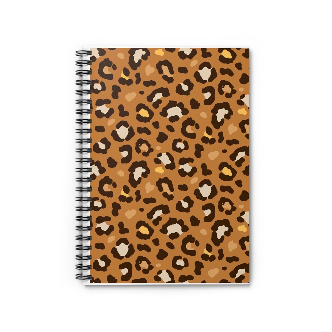 Leopard Print Spiral Notebook | Ruled Lined Journal - Etsy