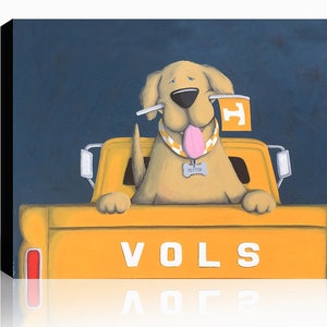 Tennessee Tailgate Funny Dog Art Print, Dog Lover, Vet Office Art, Dog Humor, Pet Owner Gift