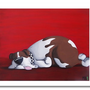 Funny Dog Art Print, Dog Lover, Vet Office Art, Veterinarian Decor, Happiness Art, Dog Humor, Pet Owner Gift, Nascar Art, Race Car Gift
