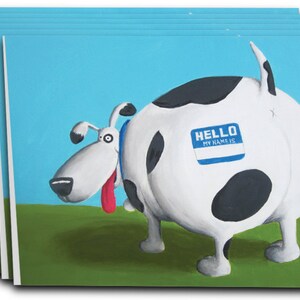 Greeting Cards - 6 Pack -  &quot;Greetings&quot; for Dog Lovers.