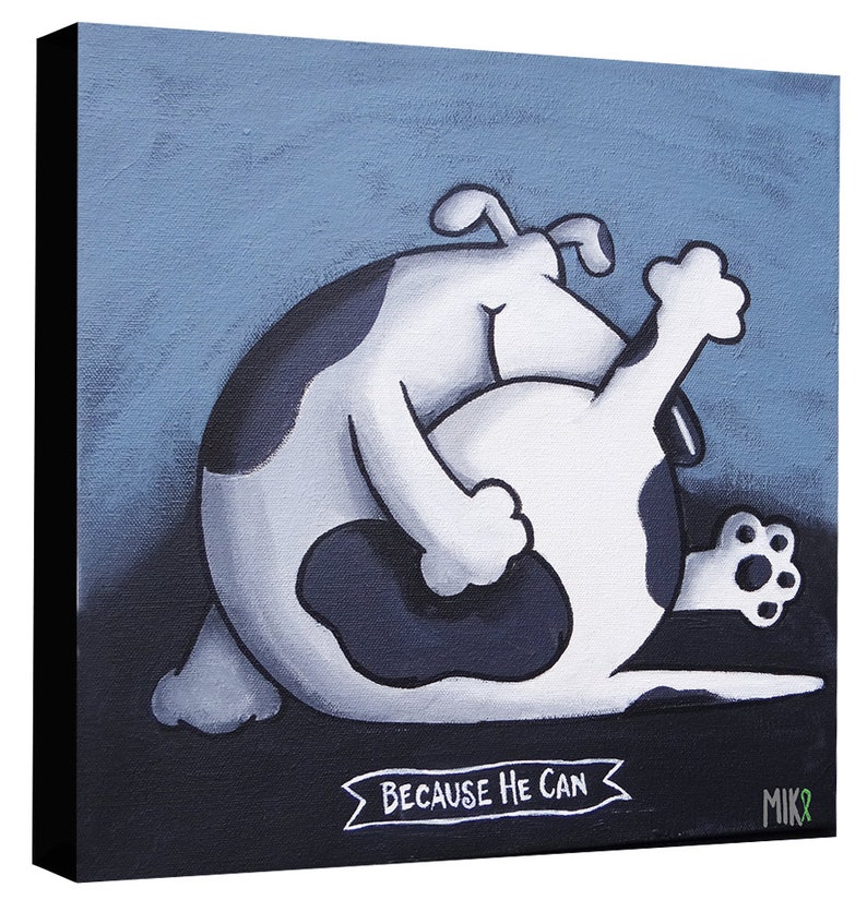 Funny Dog Art Print, Dog Lover, Vet Office Art, Bathroom Decor