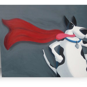 Carte de voeux « Super Danois » Doodlewags pour les amoureux des chiens.