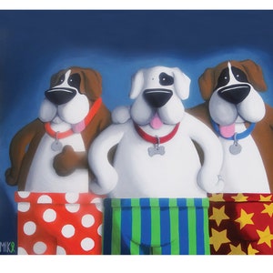 Funny Dog Art Print, Dog Lover, Vet Office Art, Veterinarian Decor, Happiness Art, Dog Humor, Pet Owner Gift, Boxer Art, Vet's Gift