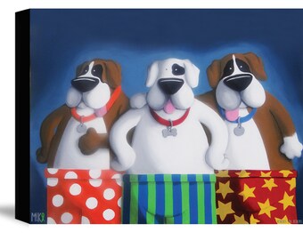 Funny Dog Art Print, Dog Lover, Vet Office Art, Veterinarian Decor, Happiness Art, Dog Humor, Pet Owner Gift, Boxer Art, Vet's Gift