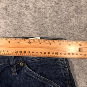 Calça jeans vintage Wrangler masculina, corte regular, perna larga, modelo carpinteiro - W34/L30 imagem 6