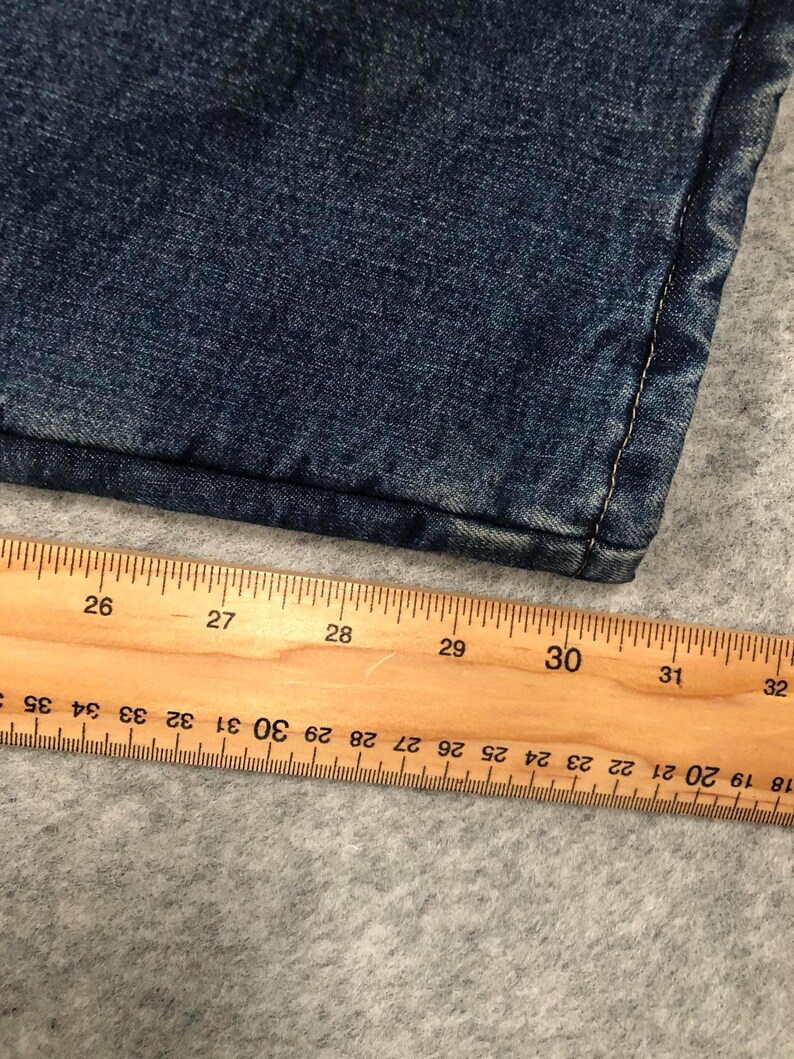 Calça jeans vintage Wrangler masculina, corte regular, perna larga, modelo carpinteiro - W34/L30 imagem 7