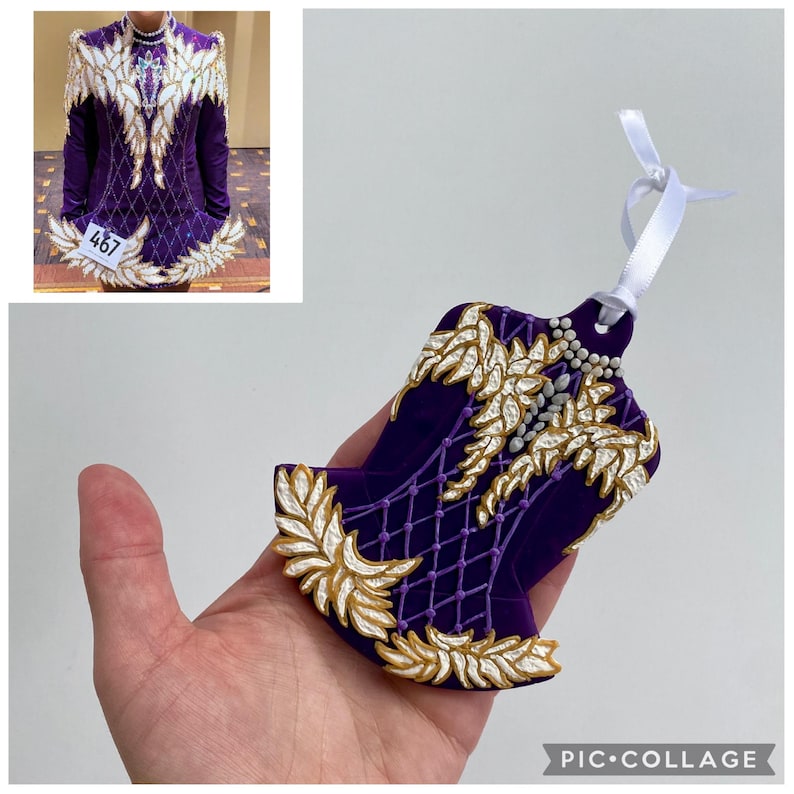 Custom Irish Dance Dress Clay Keepsake image 10