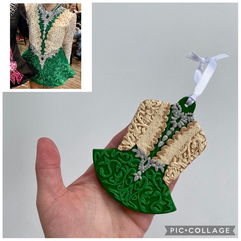 Custom Irish Dance Dress Clay Keepsake image 8