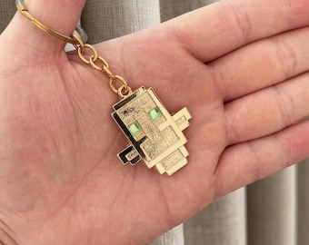 Pixelgame-totemsleutelhanger, avontuurlijke cosplay-legeringhanger, cadeau voor gamers