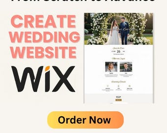 Sito web per matrimoni, progettazione di siti web per matrimoni con Wix, modello di sito web per matrimoni, sito web per matrimoni da zero a avanzato, modello di sito web Wix
