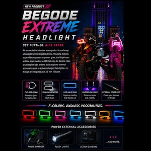 Ghost White - Begode Extreme Front Headlight