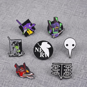 Neon Genesis Evangelion emaljnålsset, Eva Unit 01 02 NERV SEELE Sachiel-nål, anime-samlargåva, mecha-brosch, kavajnålsset för ryggsäck