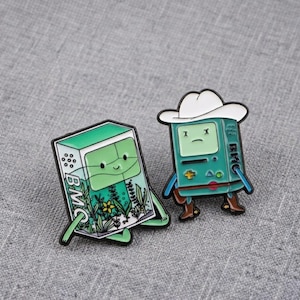 BMO Cowboy och Akvarium Emaljnålar, Tecknat Spelsmyckeset