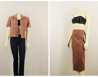 Turquoise and Silver Studs Nancy Bolen Jacket /& Skirt Size Modern Medium Deadstock NWT 80s 90s Western Style Outfit