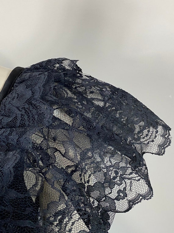 RARE 80s Avant Garde Black Sequin & Lace Mermaid … - image 5